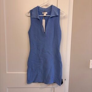 Revolve House of Harlow 1960 Ribbed Polo Mini Dress in Periwinkle Blue